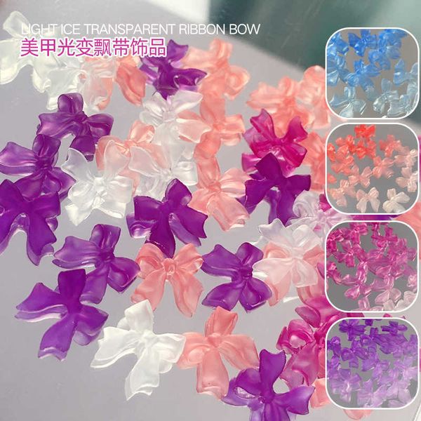 

nail art decorations 100 ps uv sensvel luz cor mudana bowknot fita jias arte do prego resina design charme decorao 3d strass manicure j23041, Silver;gold