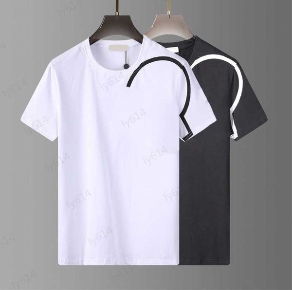 

designer t-shirt simple logo print design crewneck pullover joker t-shirt regular version solid color cotton fabric fashion short sleeves te, White;black
