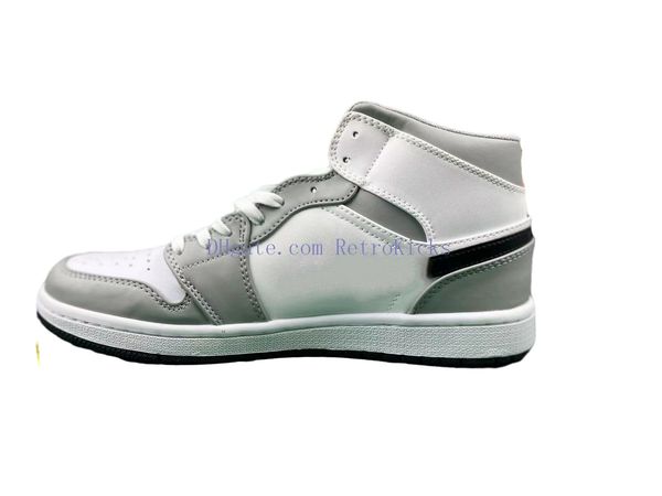 

light smoke grey black fog 1s high shoes grey black white black basketball sneakers online sale.