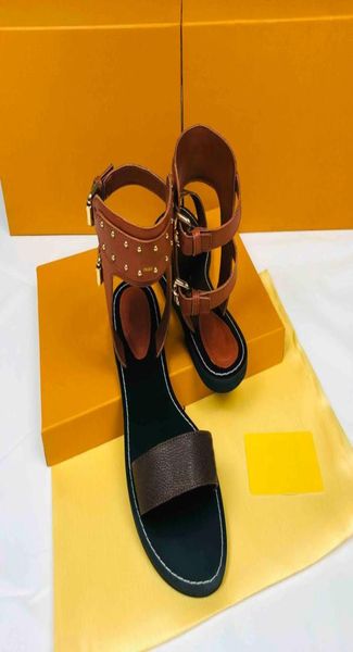 

luxury brand women sandals summer flats ankle high boots men gladiator sandal woman casual flat shoes ladies beach roman shoe5439264, Black