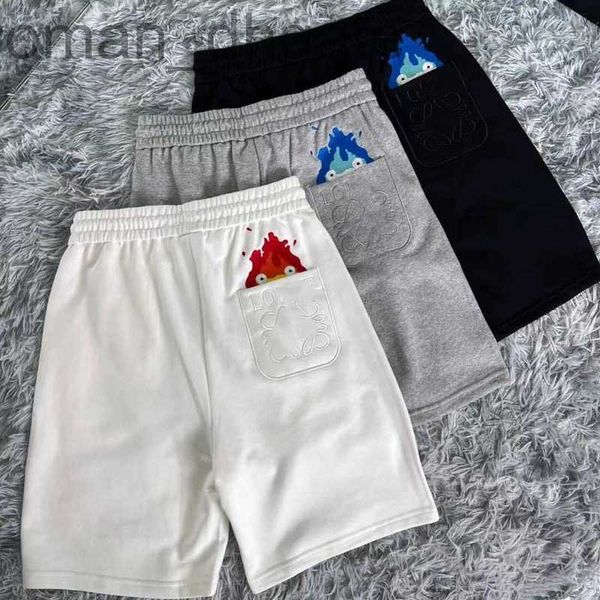 

women's shorts designer 2023 spring/summer new mobile castle co branded shorts simple casual couple versatile embroidered sports pants, White;black