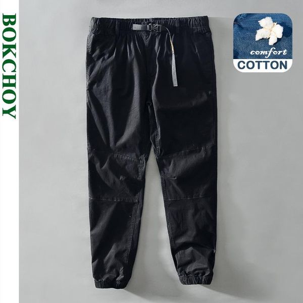 

pants 2022 spring and summer new men simple casual workwear pants hong kong style high street allmatch casual gray trousers 8163, Black