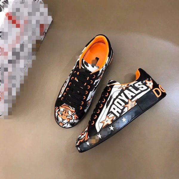 

shoes fashion men designer blue orange cool luxury mens casual sports shoe flat plus size lk sneakers dgs''dolc''gabbana, Black