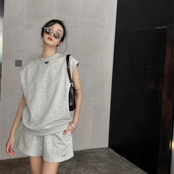 

32% off family summer new fashion classic triangle sport casual short sleeve t-shirt+elastic waist shorts set, White