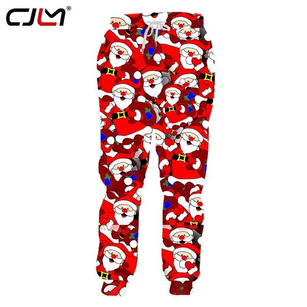 

pants cjlm fashion 3d christmas joggers pants men/women funny cartoon sweatpants trousers elastic waist pants drop shipping, Black