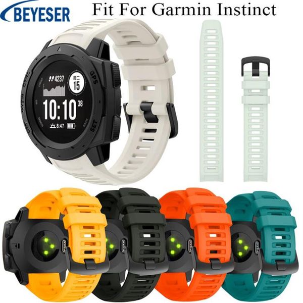 

22mm soft silicone watch band for garmin instinct smart sports wrist straps t bracelet strap accessories240x, Black;brown