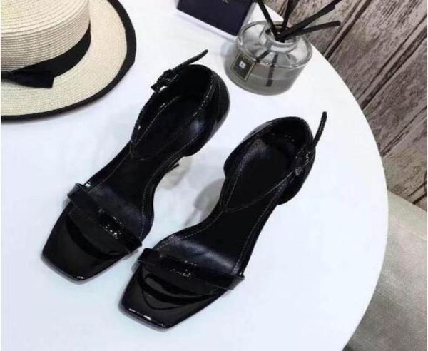 

2022new patent leather unique lettering high heels for women evening dress wedding heels9206369, Black