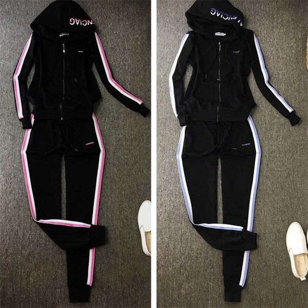 

36% off leisure pure cotton sportswear high-end women's fashion two-piece set loose fitting and trendy in large sizes, White