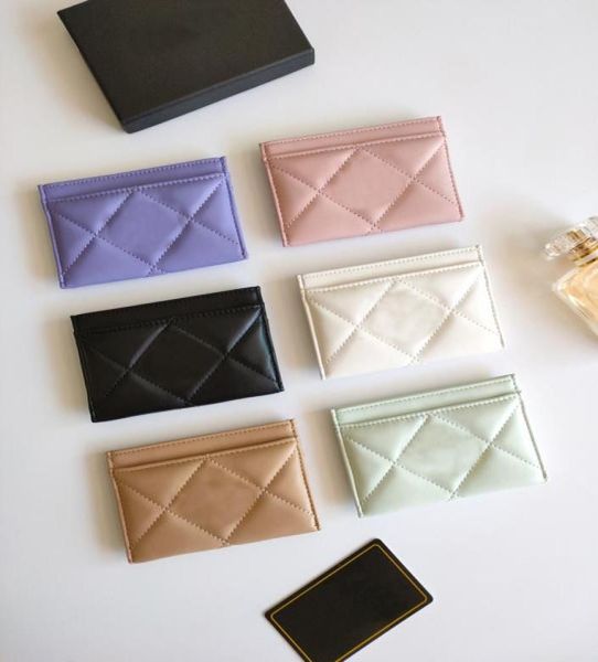 

luxury c fashion designer card holders classic pattern quilted caviar lambskin whole black red pink woman small mini wallet pe2377566, Brown;gray