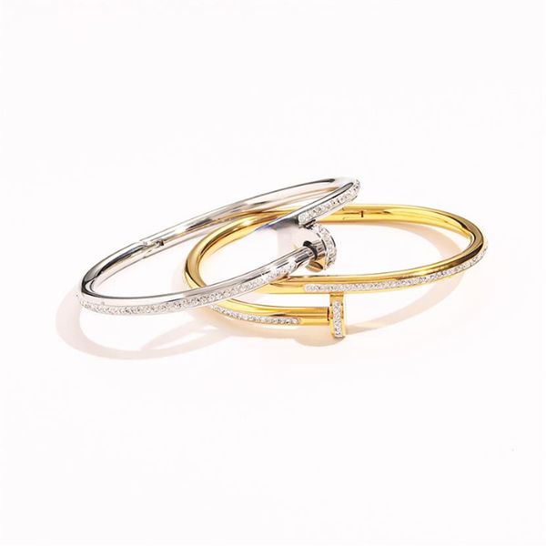 

gold bracelets designers women tennis live bangle luxury designer letter jewelry crystal 18k gold plated stainless steel lovers gi191t, Black