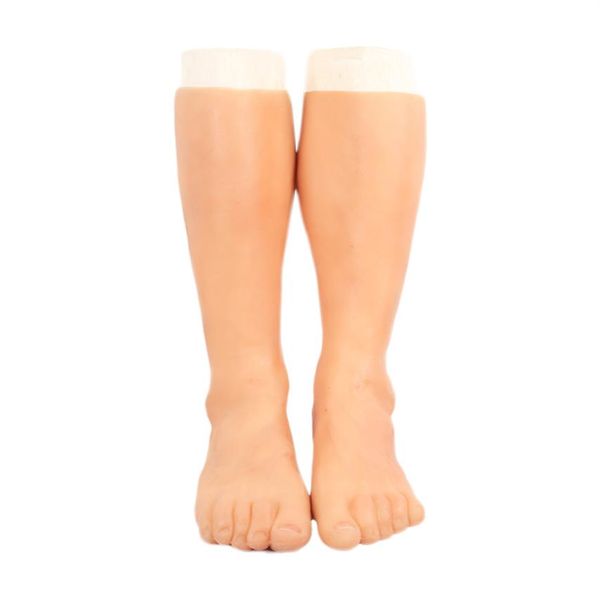 

highly simulated human skin fake silicone prosthesis foot sleeve legging cover scars protect injured skin customizable color2390