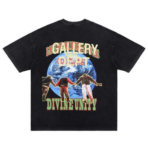 

26% off clothing designer quality men's fashion street ins short sleeve washed old digital printing style t-shirt top, White;black