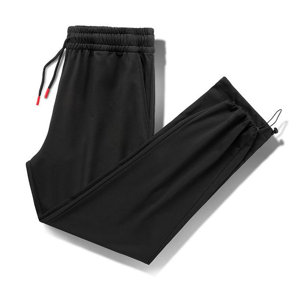 

pants korean of new men's fashion trend handsome knitted pants spring and autumn youth students loose sports casual trousers, Black