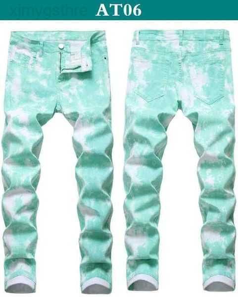 

men jeans hip hop patch retro hole zipped biker camouflage printing ripped denim pants x0621 4dhzj, Blue