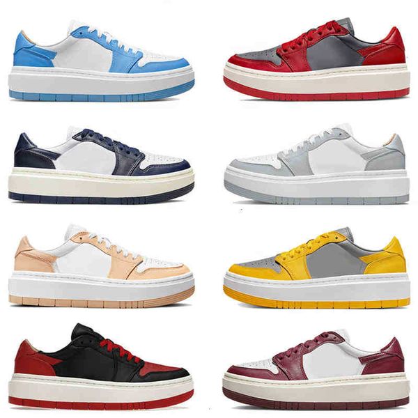 

low 1 casual shoes jumpman 1s elevate platform university blue se bred onyx wolf grey team red varsity maize midnight navy men women chaussu, White;red