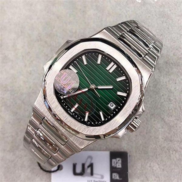 

designer men's sports watches series nautilus 5711 1a 010 40 mm green dial automatic movement mechanical watch227o, Slivery;brown