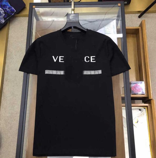 

23sss designer vercace t shirt women summer men women loose oversize apparel fashion mans casual chest letter shirt luxury street shorts sl, White;black