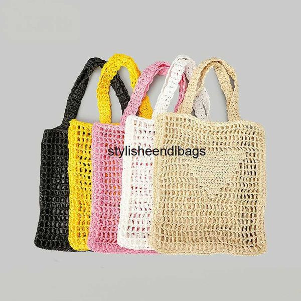 

stylisheendibagsshoulder bags new summer fashion straw woven bag large capacity mesh red hollow woven bag handbag single shoulder bag hollow