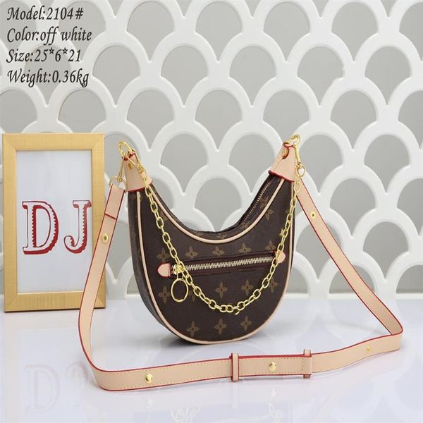 

loop bag croissant bags shoulder hobo designer purse m81098 cosmetic half-moon baguette underarm handbag crossbody metal chain col273s, Red;black