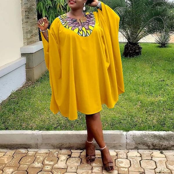 

dresses vonda 2022 female batsleeve party vestidos fashion women long sleeve midi dress oversize printed loose holiday pleated dresses, Black;gray