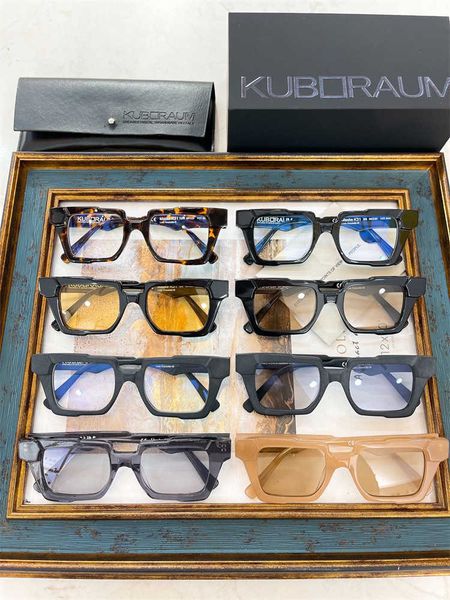 

2023 kuboraum sunglasses k31 flat mirror eyeframe fits myopia, White;black