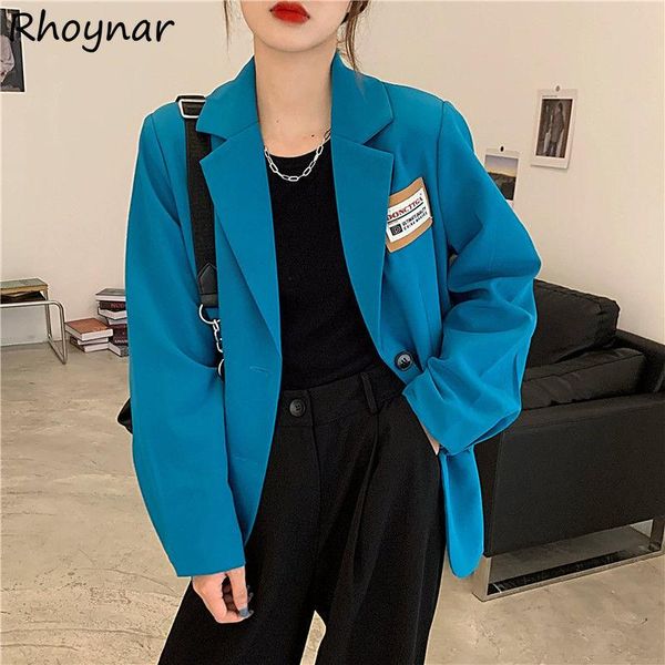 

pants blazers women chic elegant autumn spring simple notched long sleeve outerwear temperament lady office cozy vintage korean style, White