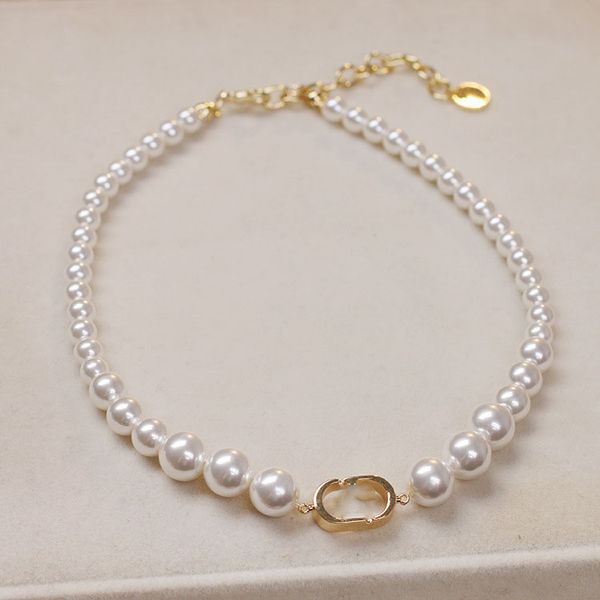 

elegant design cd pendant necklace glass pearl jewelry for women, Silver