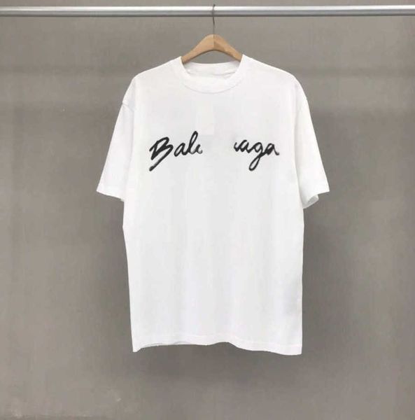 

23sss designer summer balencigas women t shirt brand paris before and after the letter classic pop graffiti short sleeve men and women with, White;black