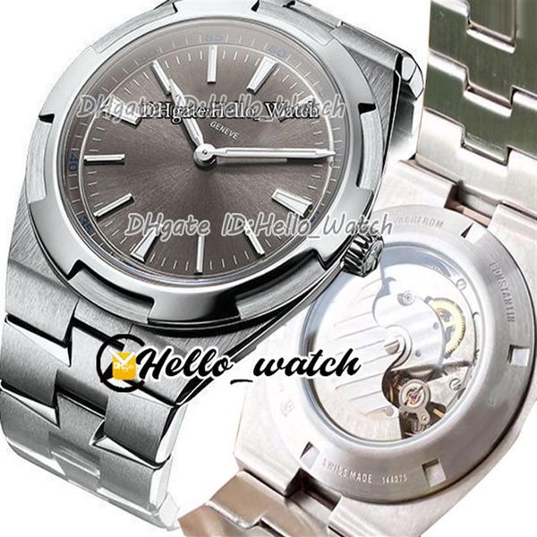 

new overseas 2000v 120g-b122 gray dial automatic mens watch no date stainless steel bracelet watches hwvc hello watch220b, Slivery;brown