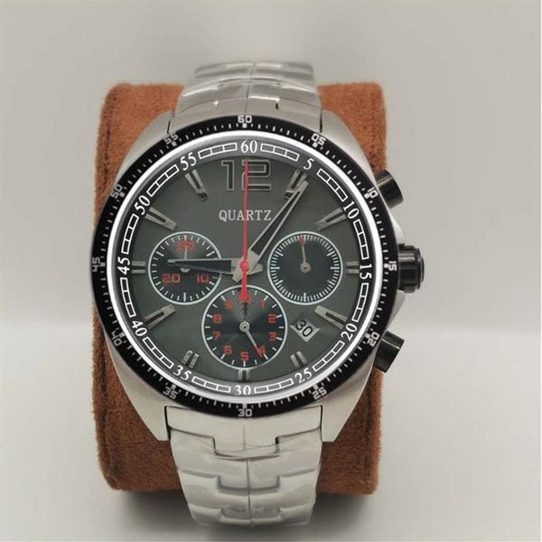 

montre de luxe luxury mens watches chronograph quartz movement f1 wristwatch man ss fashion sport watch relogio masculino male wri293p, Slivery;brown