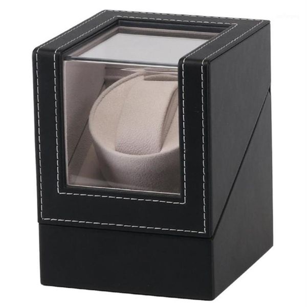 

high class motor shaker watch winder holder display automatic mechanical winding box jewelry watches173a, Black