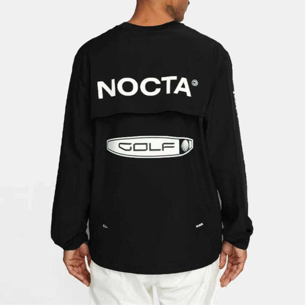 

mens hoodies us version nocta golf co branded draw breathable quick drying leisure sports new t-shirt long, Black