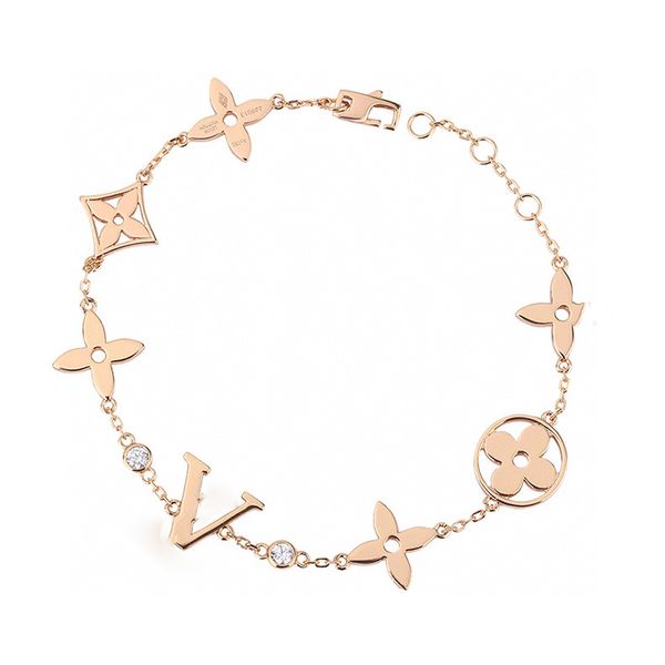 

designer bracelet luxury clover bracelet elegant gold and silver bracelet fashion women's letter pendant, Golden;silver
