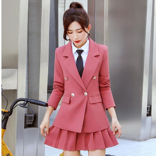 

pants women dress suit japan preppy style high school class girl student uniform blazer clothes outwear pleated skirt, White