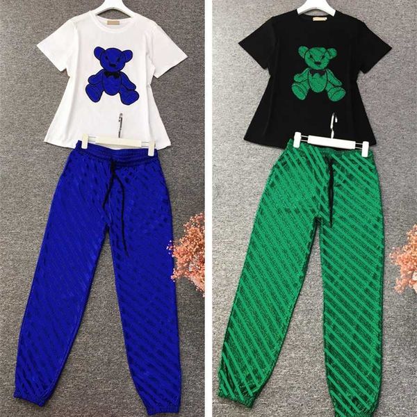 

36% off wind summer leisure cotton sports women's short sleeve long pants two piece set european fashion, White