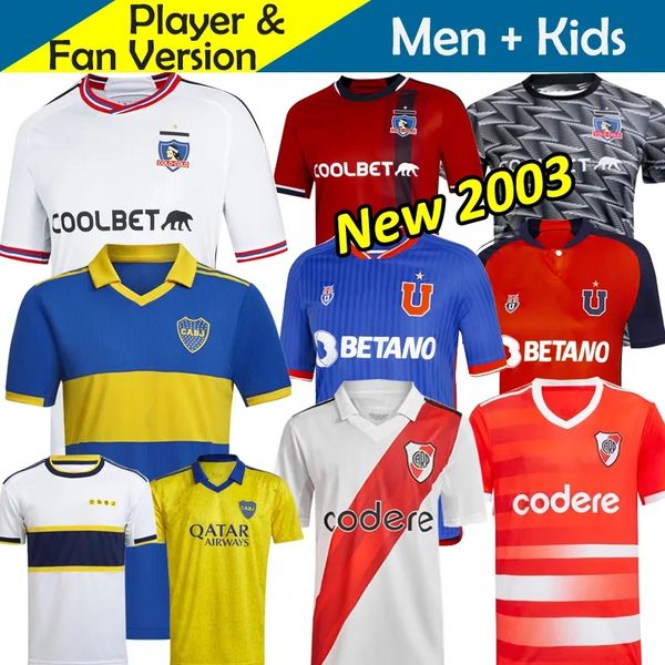 

2023 boca juniors river plate soccer jerseys kid kit 22/23/24 colo colo universidad chile football shirt 2024 camisetas futbol home away 3rd, Black;yellow