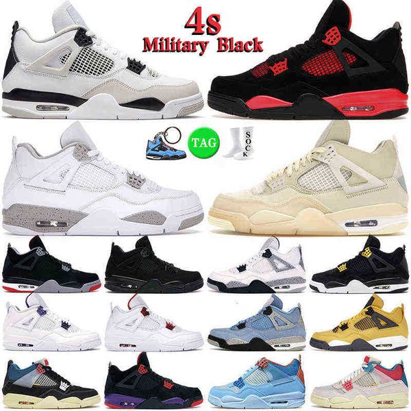 

mens basketball shoes 4s military black cat red thunder 4 university blue sail white oreo tour yellow bordeaux cactus jack men women outdoor