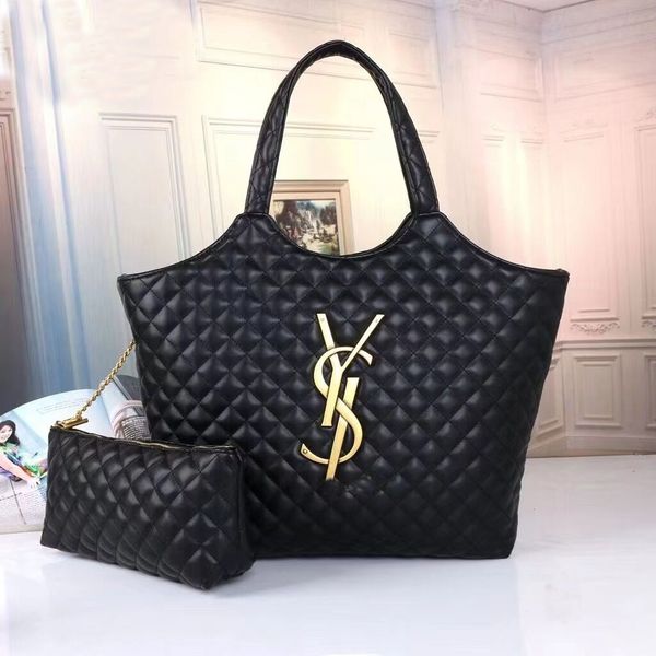 

shopping bags luxury bag leather check women handbag designer shoulder tote large beach bag luxurys travel crossbody purses