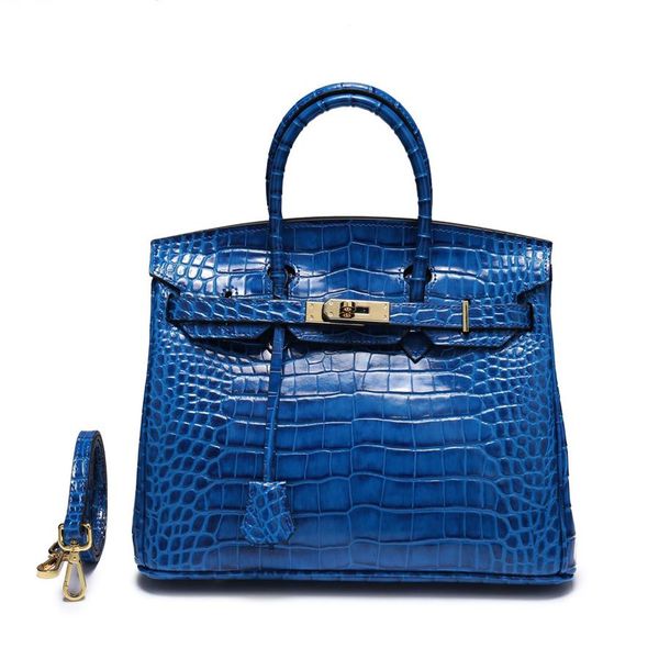 

tote bag big crocodile pattern leather women female fashion elegant office lady one-shoulder diagonal leather belt gift 2103022599, Black