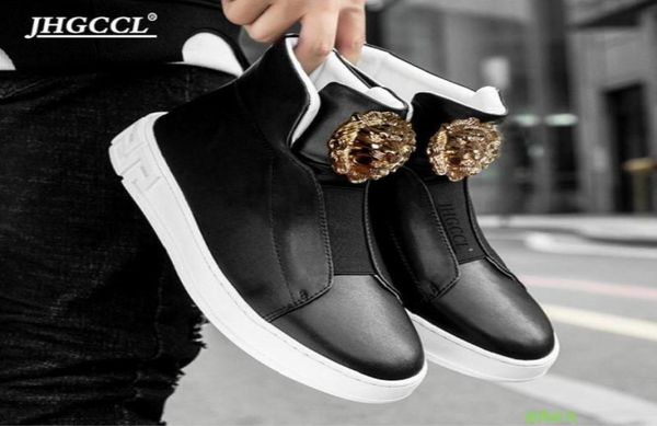 

luxury men039s boots high casual shoes designer cowhide leisure outdoor boot ankle roman cowboy martin motorcycle work sa6727423, Black
