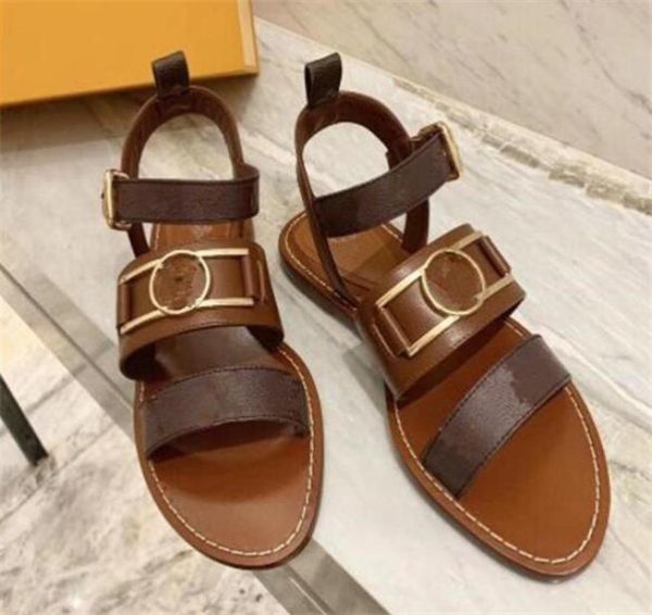 

luxury women print leather sandal striking style designer outsole perfect flat canvas plain comfortable size 35428235834, Black