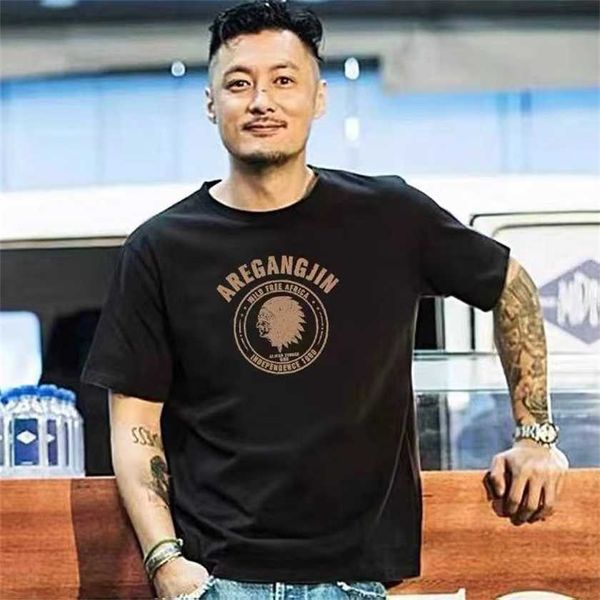 

26% off american trendy ins pure cotton short for men's summer new loose fitting street couple half sleeved t-shirt, White;black