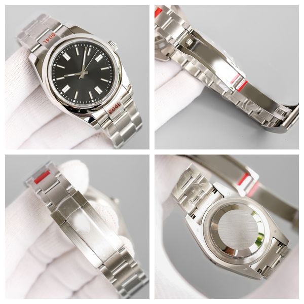 

Luxury men's watch 41mm/36mm women's 904L strap black dial watch luminous sapphire mirror waterproof watch Montreux Luxury Jason 007