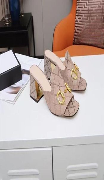 

large women039s slippers fashion ponytail buckle leather sewn sandals summer exhibition party beach shoes thick heel 75cm luxu5513333, Black