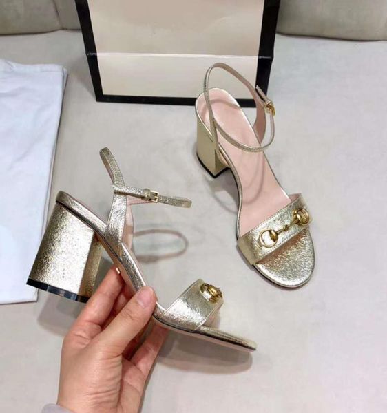 

luxury high heels leather sandal brand black gold heels 7cm women designer sandals summer size 34 to 419071647