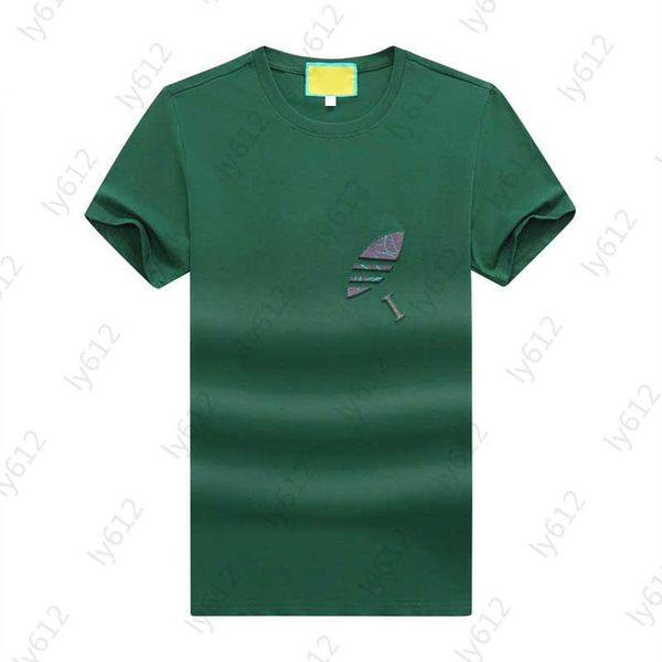 

green designer mens t-shirts clothes spring summer fashion luxury loose simple cotton brand colorful digital printing round neck polo shirt, White;black