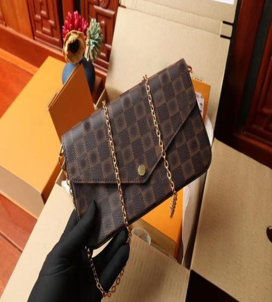 

genuine leather designer bag woman wallet original box shoulder bags card holder handbag women purse high grade quality 612768806162, Red;black