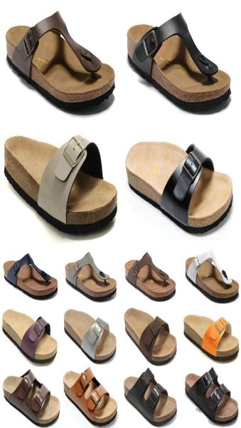 

slippers arizona new summer cork slipper flip flops beach platform sandals women mixed color casual slides shoes flat fashion luxu9068928, Black