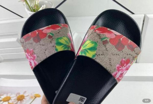 

mens women designer fashion slippers luxury slides summer flat slipper trendy leather rubber sandal beach slide size 3546 gu215879895210, Black