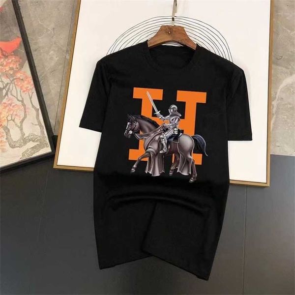 

32% off european station summer new round neck home fashion letter printing casual men's silky cotton short sleeve t-shirt, White;black
